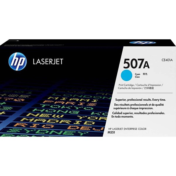 Тонер-картридж HP 507A Cyan LaserJet Toner Cartridge