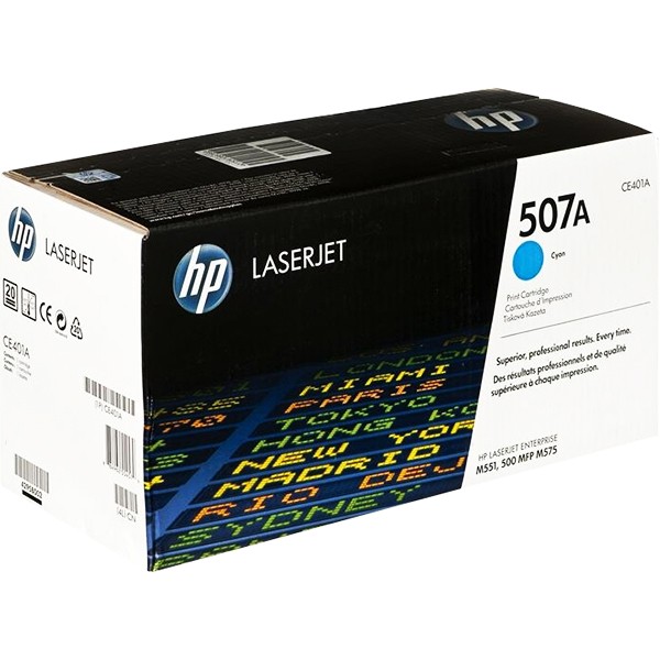 Тонер-картридж HP 507A Cyan LaserJet Toner Cartridge
