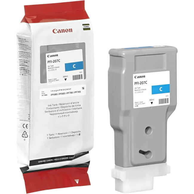 Картридж PFI-207C для Canon iPF680/685/780/785, 300ml (О) голубой 8790B001