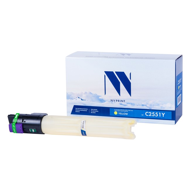 Тонер-картридж NVP совместимый NV-MP C2551 Yellow для Ricoh Aficio MP C2031/ C2051/ C2051AD/ C2501/ C2531/ C2551/ C2551AD (9500k)