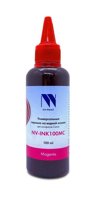 Чернила NV PRINT универсальные на водной основе NV-INK100MC для аппаратов Canon (100 ml) Magenta совместимые