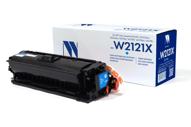 Картридж NVP совместимый NV-W2121X Cyan для HP Color LaserJet M555X/M555dn/M554dn/M578z/M578f/M578dn/M578c (10000k)