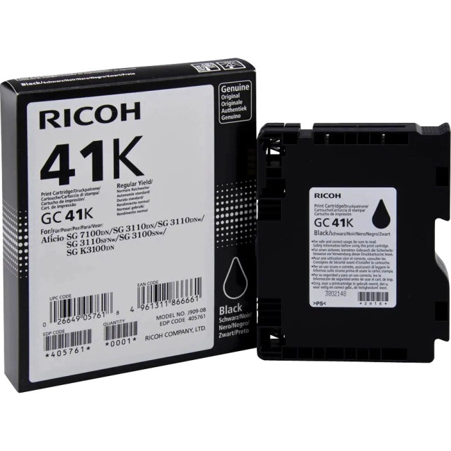 Картридж для гелевого принтера повышенной емкости GC 41K черный Print Cartridge GC 41K