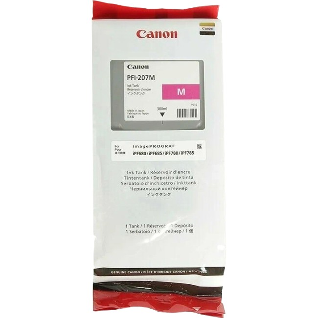 Картридж PFI-207M для Canon iPF680/685/780/785, 300ml (О) пурпурный 8791B001