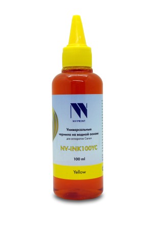 Чернила NV PRINT универсальные на водной основе NV-INK100YC для аппаратов Canon (100 ml) Yellow совместимые