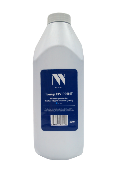 Тонер NVP для Brother (500 г) Cyan для HL-3040cn, 3045cn, 3070cw, 3075; MFC-9010, 9120, 9125, 9320, 9325; DCP-9010cn совместимый Premium