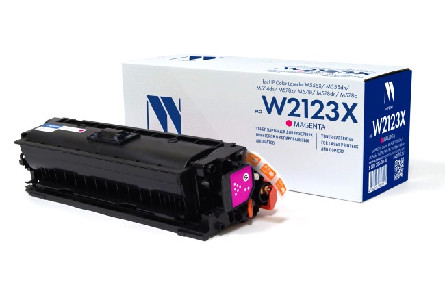 Картридж NVP совместимый NV-W2123X Magenta для HP Color LaserJet M555X/M555dn/M554dn/M578z/M578f/M578dn/M578c (10000k)