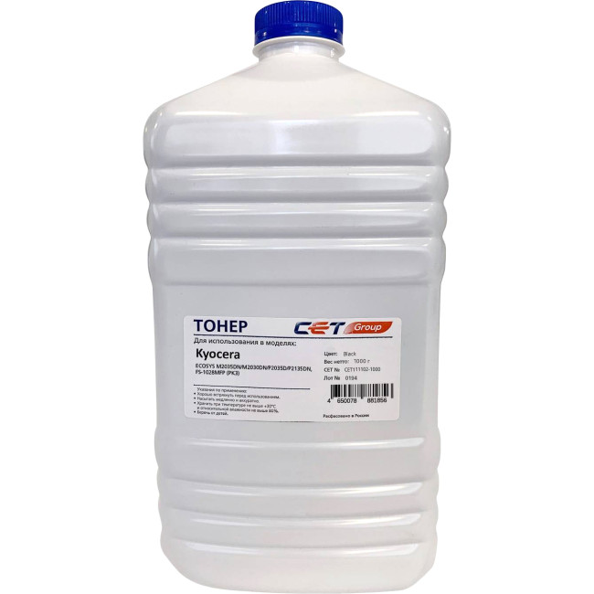 Тонер PK3 для KYOCERA ECOSYS M2035DN/M2030DN/P2035D/P2135DN, TASKalfa 180/181/220/221 (CET), 1кг/бут, CET111102-1000