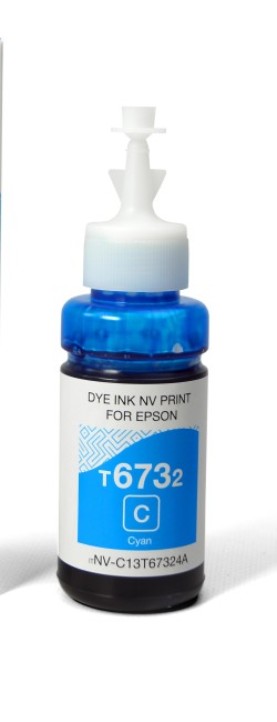 Чернила NV PRINT T6732 (C13T67324A) для Epson L800, L805, L810, L8158, L850, L1800  (70 ml) Cyan совместимые