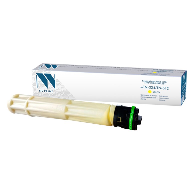 Тонер-картридж NVP совместимый NV-TN-324/TN-512 Yellow для Konica Minolta Bizhub С258/C308/C368/C454/C554 (26000k)