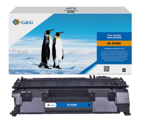 Картридж Cartridge G&G 80A для HP LJ P2035/P2055/M401/M425;Canon LBP6300dn/6310dn/6650dn/6670 (2 700стр.) (замена CF280A)