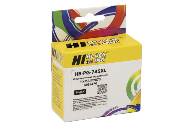 Картридж Hi-Black (HB-PG-745XL) для Canon PIXMA IP2870/MG2470 Черный