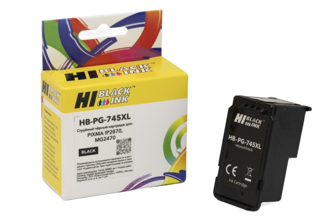 Картридж Hi-Black (HB-PG-745XL) для Canon PIXMA IP2870/MG2470 Черный