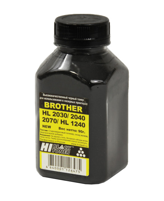 Тонер Hi-Black для Brother HL-2030/2040/2070/1240, Bk, 90 г, банка Тонер Hi-Black для Brother HL-2030/2040/2070/1240, Bk, 90 г, банка