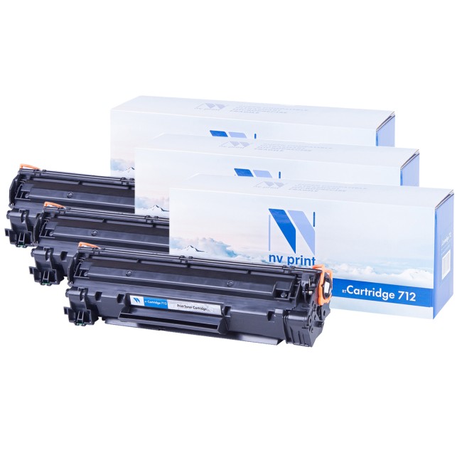 Картридж NVP совместимый NV-712-SET3 для Canon i-Sensys LBP 3010/ 3010B/ 3020/ 3100 (1500k) (3 шт)