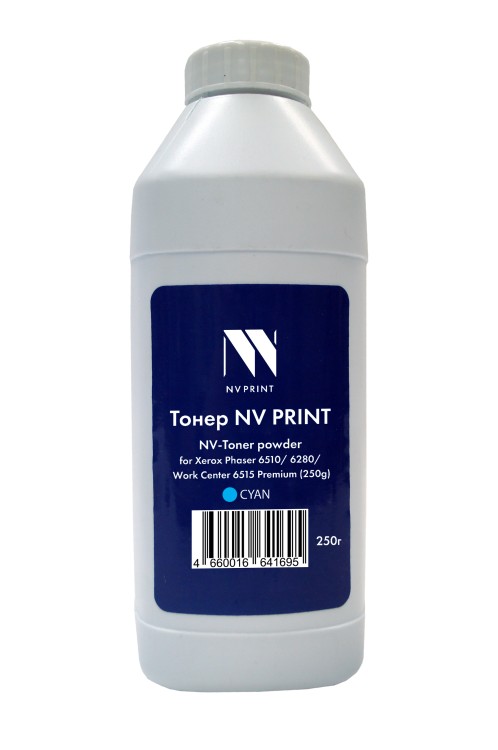 Тонер + девелопер NVP для Xerox Phaser 6510, 6280, WorkCenter 6515 Premium (250г) Cyan совместимый