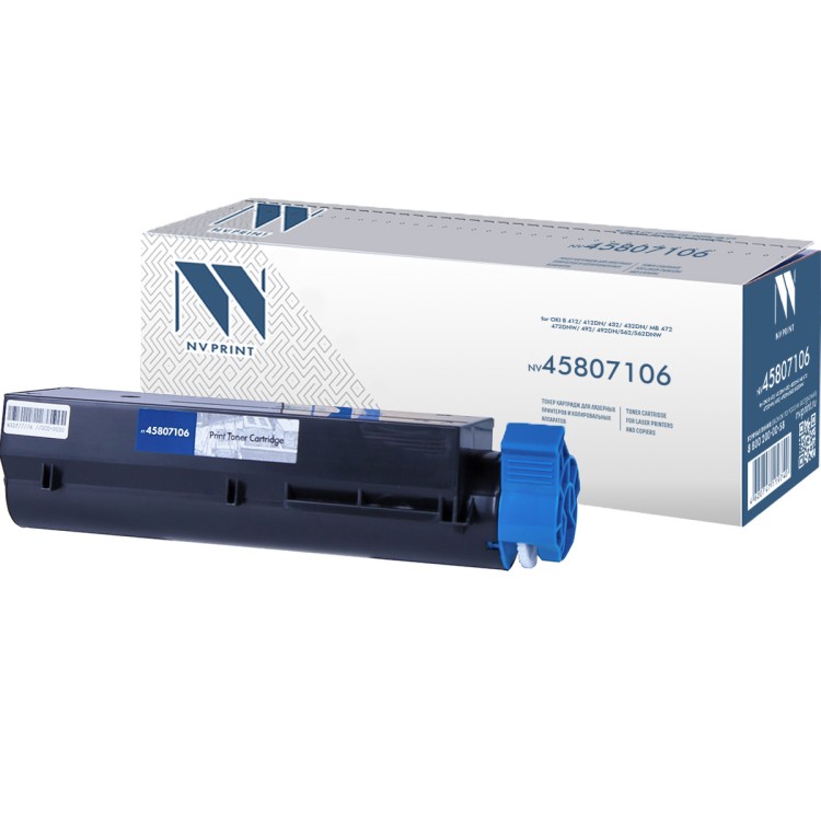 Картридж NVP совместимый NV-45807106 для Oki B 412/ 412dn/ 432/ 432dn/ MB 472/ 472dnw/ 492/ 492dn/562/562dnw (7000k)