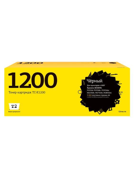 TC-K1200 Картридж T2 для Kyocera ECOSYS P2335d/P2335dn/P2335dw/M2235dn/M2735dn/M2835dw (3000 стр.) черный, с чипом