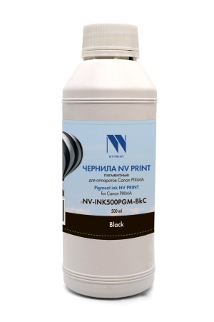 Чернила NV PRINT пигментные NV-INK500PGM-BkC для аппаратов Canon PIXMA G5040, G6040,  G2040, G7040, G1420, G2420,  G3420, G2460, G3460, G3400, G4400, G2400, G1400, G3410, G4410, G2410, G1410, G3411, G1411, G1416; MAXIFY  GX6040, GX7040 (500ml) Black совме