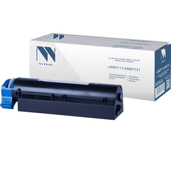 Картридж NVP совместимый NV-45807111/45807121 для Oki 432/ 432dn/  MB 492/ 492dn/ 562/ 562dnw (12000k)