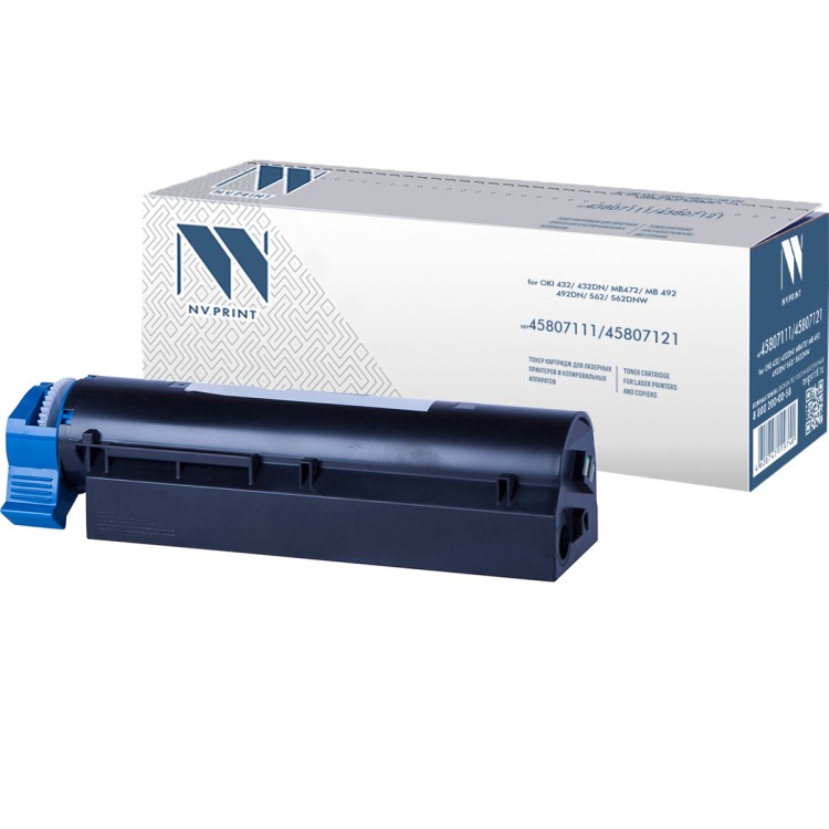 Картридж NVP совместимый NV-45807111/45807121 для Oki 432/ 432dn/  MB 492/ 492dn/ 562/ 562dnw (12000k)