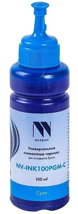 Чернила NV PRINT  пигментные NV-INK100PGM-C для аппаратов Epson (100ml) Cyan совместимые