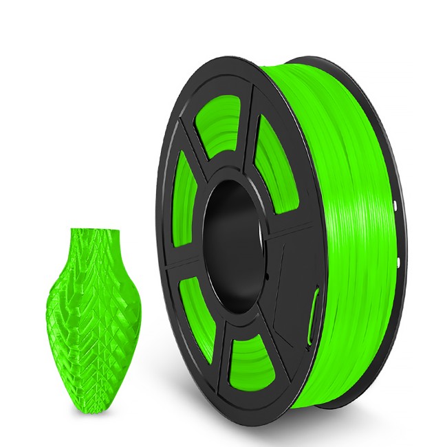 Филамент NVPRINT TPU Trans. Green для 3D печати диаметр 1.75мм  длина 165 метров  масса 0,5 кг