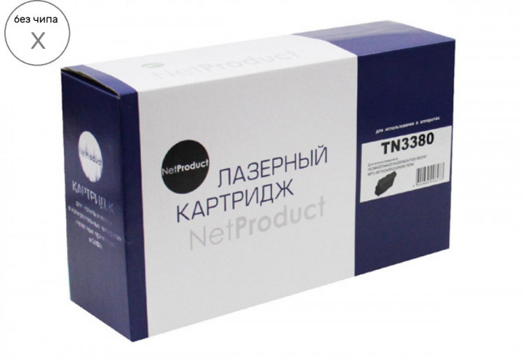 Тонер-картридж NetProduct (N-TN-3380) для Brother HL-5440D/5450DN/DCP-8150DN, 8K Тонер-картридж NetProduct (N-TN-3380) для Brother HL-5440D/5450DN/DCP-8150DN, 8K