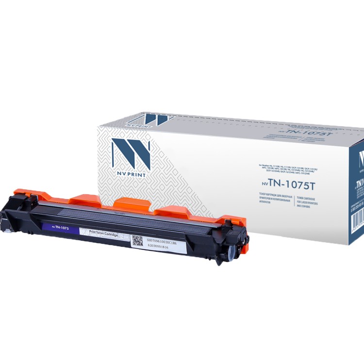 Картридж NVP совместимый NV-TN-1075T для Brother HL-1110R/ HL-1112R/ DCP-1510R/ DCP-1512R/ MFC-1810R/ MFC-1815R/ HL-1210WR/ HL-1212WR/ DCP-1610WR/ DCP-1612WR/ MFC-1912WR (1000k)