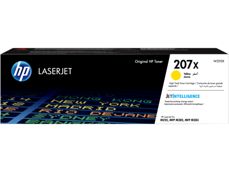 Картридж лазерный HP 207X для HP M255/MFP M282/M283, 2,45К (О) жёлтый W2212X