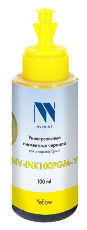 Чернила NV PRINT пигментные NV-INK100PGM-Y для аппаратов Epson (100ml) Yellow совместимые