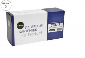Тонер-картридж NetProduct (N-TN-2075) для Brother HL-2030/2040/2070/7010/7420/7820, 2,5K