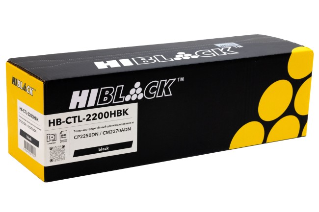 Картридж Hi-Black (HB-CTL-2200HBK) для Pantum CP2250DN/CM2270ADN, Bk, 3,5K
