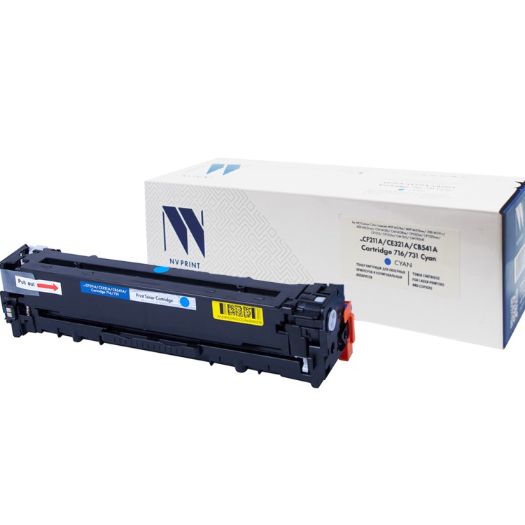 Картридж NVP совместимый NV-CF211A/CE321A/CB541A/NV716/731 Cyan универсальные для HP/Canon LaserJet Pro 200 color MFP M276n/ MFP M276nw/ 200 M251n/ M251nw/ CM1415fn/ CM1415fnw/ CP1525n/ CP1525nw/ LBP 7100 i-Sensys 7100CN/ 7110/ 7110CW/ MF 623CN/ 628CW/ 82