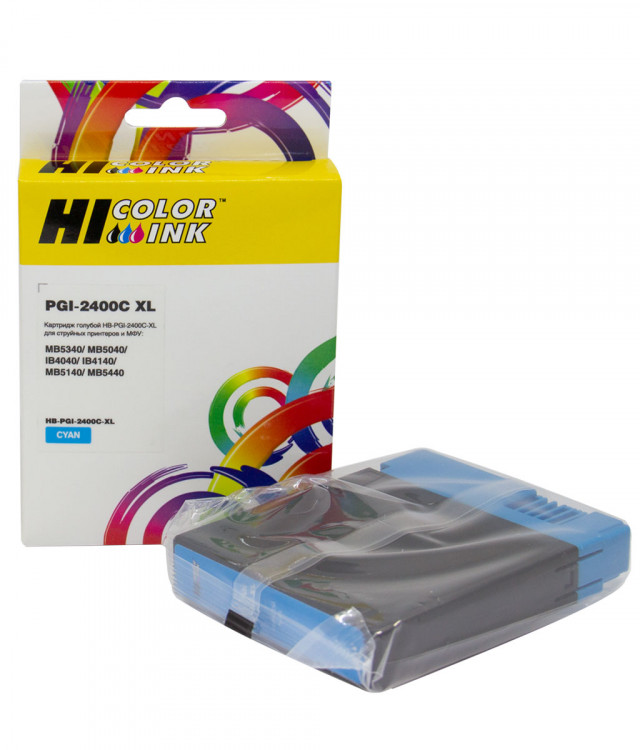 Картридж Hi-Black (PGI-2400XLC) для Canon MAXIFY iB4040/ МВ5040/ МВ5340, Cyan Картридж Hi-Black (PGI-2400XLC) для Canon MAXIFY iB4040/ МВ5040/ МВ5340, Cyan