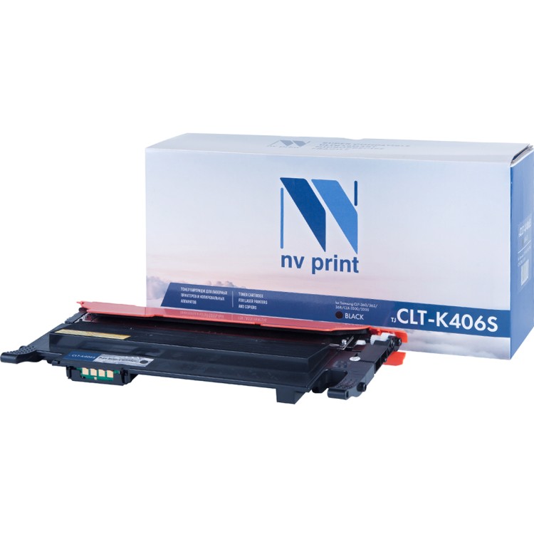 Картридж NVP совместимый NV-CLT-K406S Black для Samsung CLP 360/ 365/ 365W/ Xpress C410W/ C460W/ CLX 3300/ 3305/ 3305FN/ 3305FW/ 3305N/ 3305W (1500k)