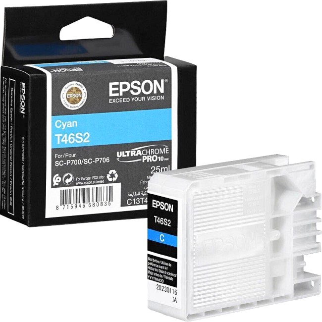 Картридж Singlepack Cyan T46S2 UltraChromePro10 ink 25ml