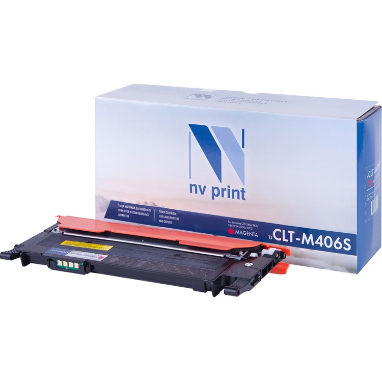 Картридж NVP совместимый NV-CLT-M406S Magenta для Samsung CLP 360/ 365/ 365W/ Xpress C410W/ C460W/ CLX 3300/ 3305/ 3305FN/ 3305FW/ 3305N/ 3305W (1000k)
