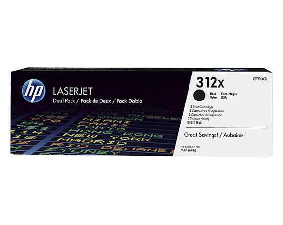Картридж HP CLJ Pro MFP M476dn/dw/nw (O) №312X, CF380XD, BK, 4,4К
