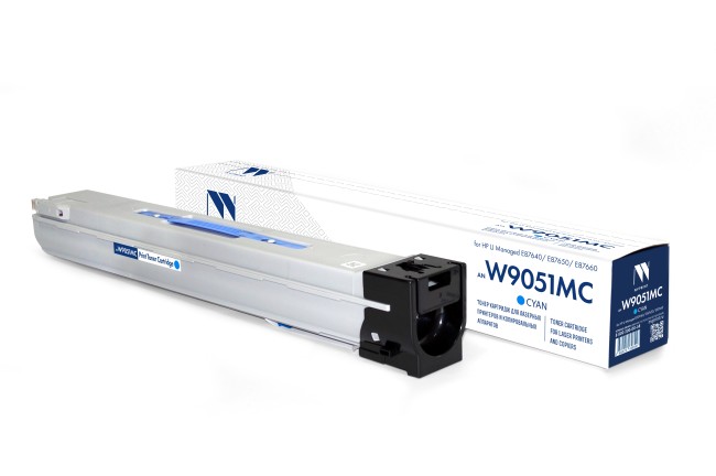 Картридж NVP совместимый NV-W9051MC Cyan для HP LJ Managed E87640/ E87650/ E87660 (52000k)