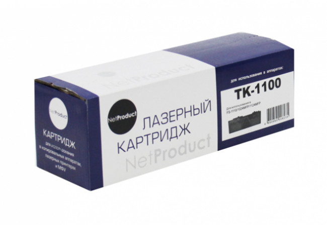 Тонер-картридж NetProduct (N-TK-1100) для Kyocera FS-1024MFP/1124MF/1110, 2,1K