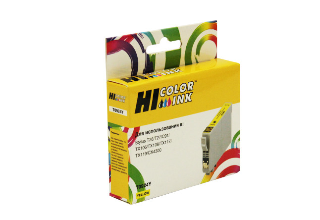 Картридж Hi-Black (HB-T0924) для Epson Stylus C91/CX4300/T26/TX106/109, Y Картридж Hi-Black (HB-T0924) для Epson Stylus C91/CX4300/T26/TX106/109, Y