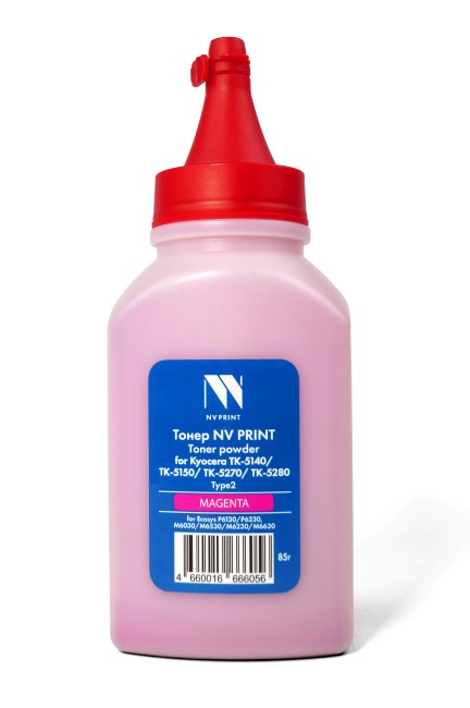 Тонер NVP для Kyocera ТК-5140/ТК-5150/ТК-5270/ТК-5280 Type2 (85г) Magenta совместимый