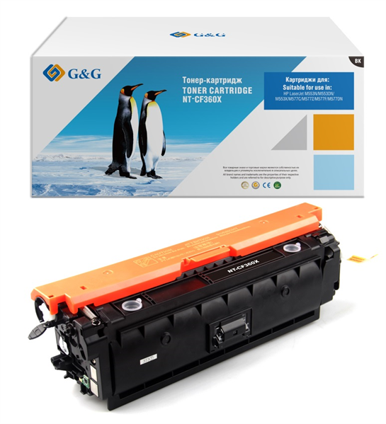 Картридж Cartridge G&G 508X для HP CLJ M552/M553/M577, with chip (12 500стр.), черный (замена CF360X) Картридж Cartridge G&G 508X для HP CLJ M552/M553/M577, with chip (12 500стр.), черный (замена CF360X)