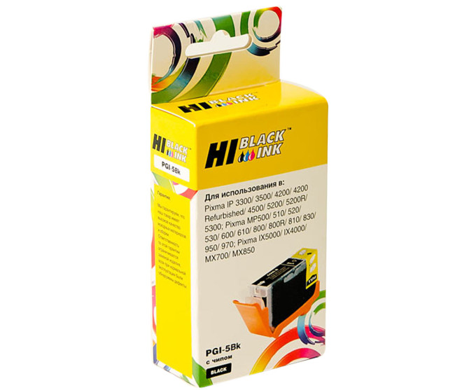 Картридж Hi-Black (HB-PGI-5Bk) для Canon PIXMA MP500/510/520/530, Bk