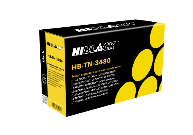 Тонер-картридж Hi-Black (HB-TN-3480) для Brother HL-L5000D/5100DN/5200DW, 8K