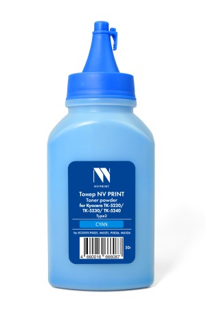 Тонер NVP для Kyocera TK-5220/TK-5230/TK-5240 Type2 (50г) Cyan совместимый