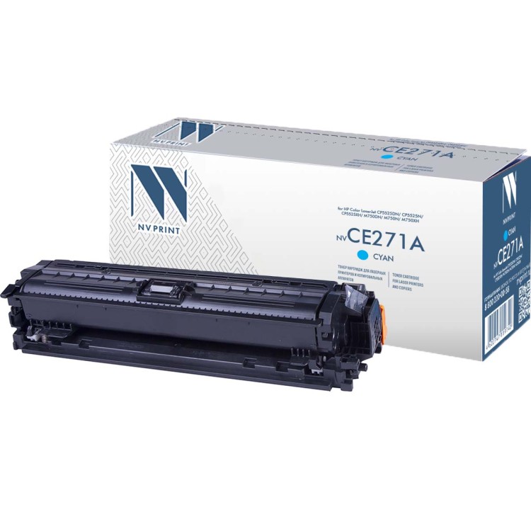 Картридж NVP совместимый NV-CE271A Cyan для HP Color LaserJet CP5525dn/ CP5525n/ CP5525xh/ M750dn/ M750n/ M750xh (15000k)