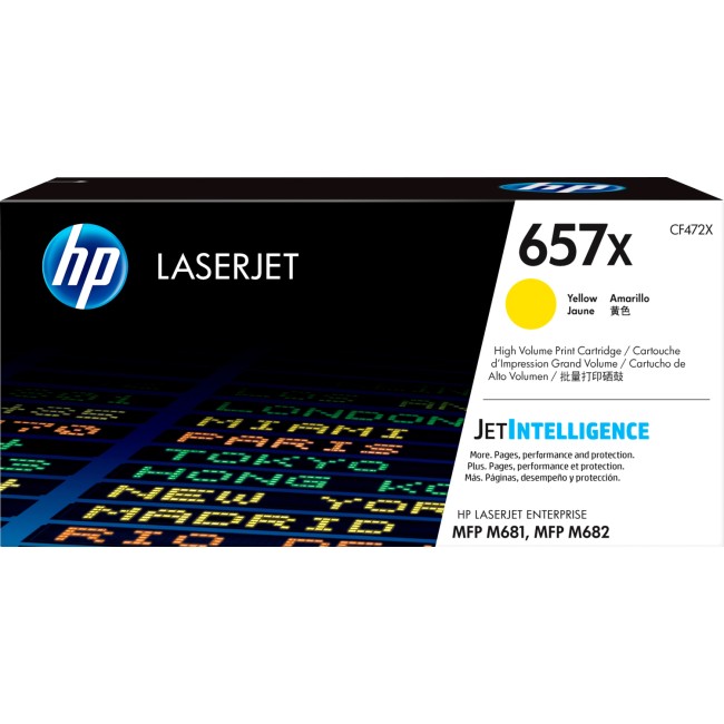 Тонер-картридж HP 657X High Yield Yellow Original LaserJet Toner Cartridge