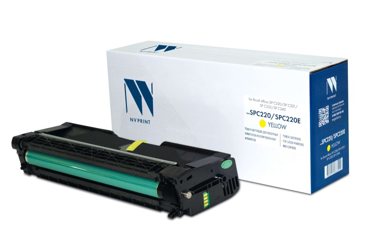 Картридж NVP совместимый NV-SPC220/SPC220E Yellow для Ricoh Aficio SP C220/SP C221/SP C222/SP C240 (406055) (2300k)